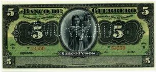 Geldschein, 5 Pesos, 1914?