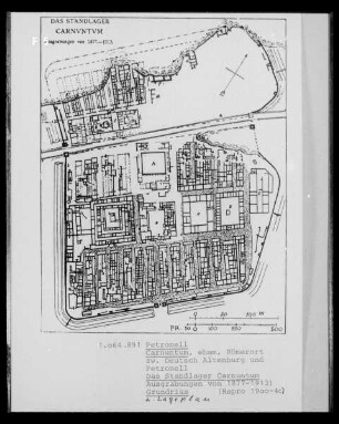 Grundriss von Petronell-Carnuntum: Ruinen der Römerstadt Carnuntum