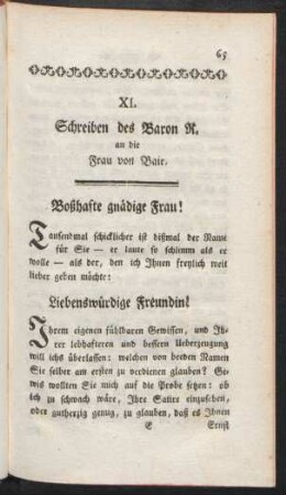 XI. Schreiben ... - XX. Brief ...