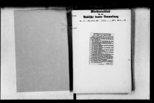 Organisation der Verwaltung im Geschäftsbereich des Innenministeriums, hier: Verwaltungsvereinfachung durch Aufhebung und Zusammenlegung von Behörden, Teil 2
