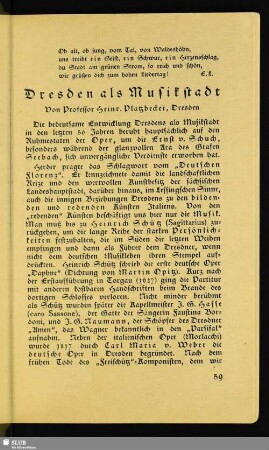 Dresden als Musikstadt