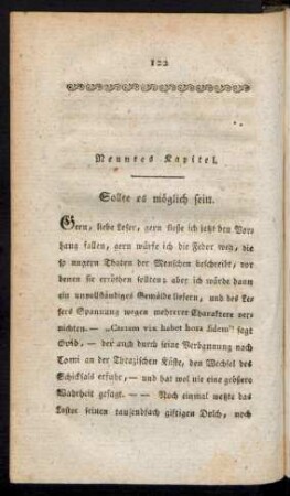 Neuntes Kapitel. Sollte es möglich sein.