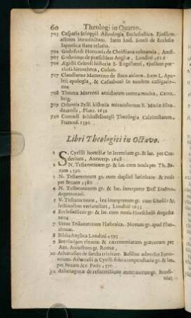 60-118, Libri Theologici in Octavo.