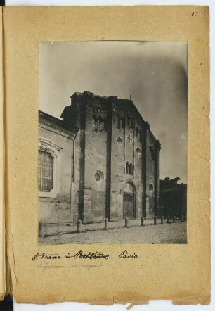 S. Michele, Pavia: Ansicht von Westen (aus: Skizzen- und Fotoalbum 4)