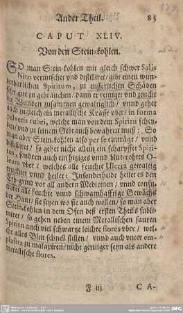 CAPUT XLIV. Von den Stein-kohlen.