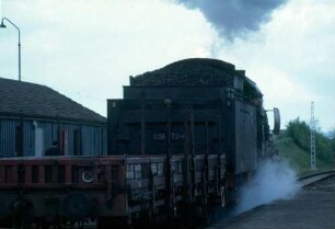 Eutingen Bahnhof Gleis 1 Lok 038 772 Rangierfahrt Rlmms58-Wagen