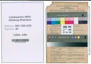 Entnazifizierung Jutta Leske , geb. 06.04.1920 (Gymnastiklehrerin)