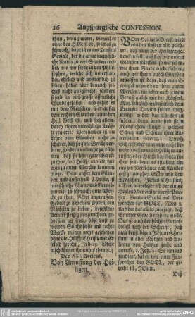 Der XXI. Articul. Von Anruffung der Heiligen