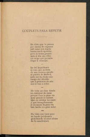 Couplets para repetir