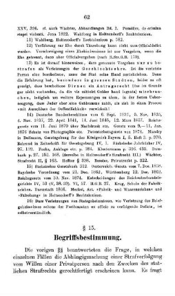 § 15. Begriffsbestimmung.
