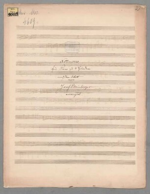 Nonett op. 139 - BSB Mus.ms. 4609 e-1 : 4hd. Klavierarrangement vom Komponisten