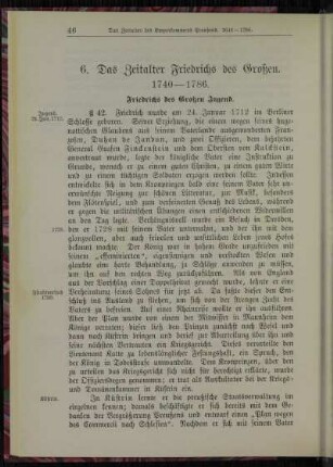 6. Das Zeitalter Friedrichs des Großen. 1740-1786