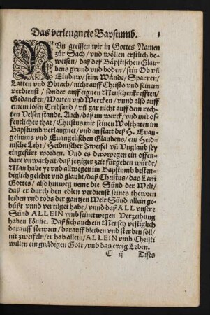 Das verleugnete Bapstumb.