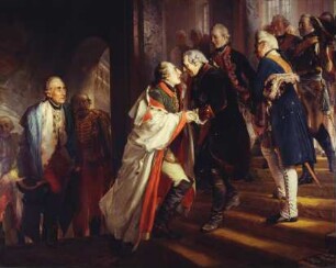 Begegnung Friedrichs II. mit Kaiser Joseph II. in Neiße im Jahre 1769