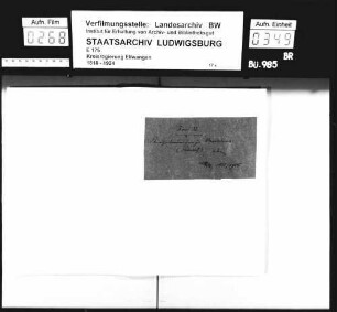 Bausachen, OA Gmünd