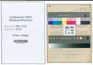 Entnazifizierung Walter Griem , geb. 06.03.1902 (Zollsekretaer)