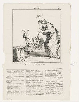 Voilà tes étrennes...ne les casse pas, Blatt 283 der Folge „Actualités“, in: „Le Charivari“, Paris 1870