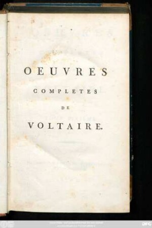 T. 6 = T. 6: Oeuvres Completes De Voltaire
