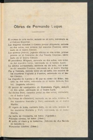 Obras de Fernando Luque