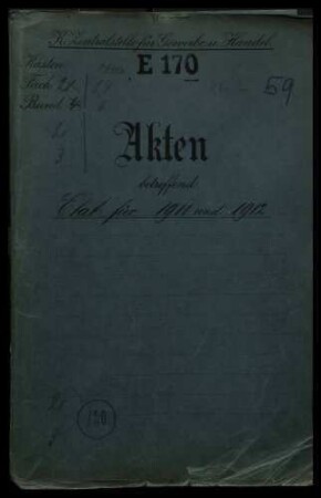 Etat für 1911-1912