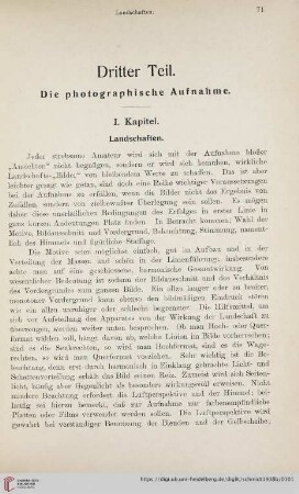 Dritter Teil: Die photographische Aufnahme