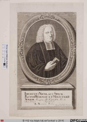 Bildnis Johann Nicolaus Speck