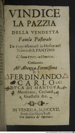 Vindice la pazzia della vendetta