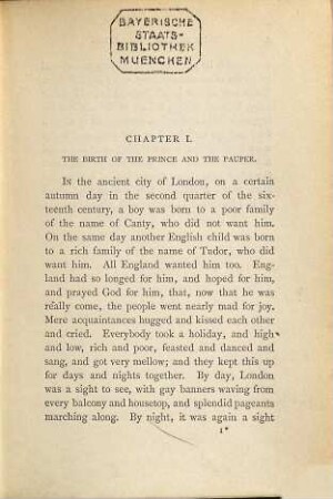 The prince and the pauper : a tale for young people of all ages, 1