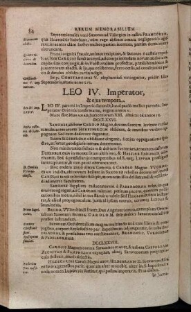 Leo IV. Imperator, & eius tempora.