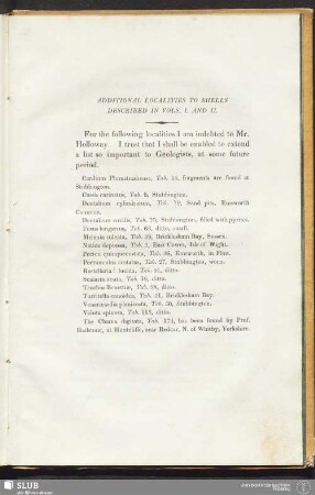 Additional Localities to Shells Described in Vols. I. and II