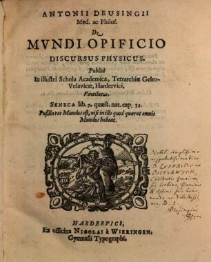 De mundi opificio Discursus phys.