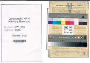 Entnazifizierung Paul Odenell , geb. 03.07.1912 (Schichtfuehrer)