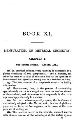 Book XI. Mensuration, or Metrical Geometry.
