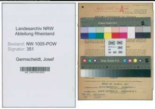 Entnazifizierung Josef Germscheidt , geb. 01.12.1904 (Postschaffner)