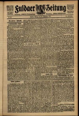 Zweite Ausgabe vom Montag, den 16. Dezember 1907.