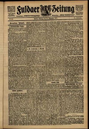 Zweite Ausgabe vom Montag, den 16. Dezember 1907.