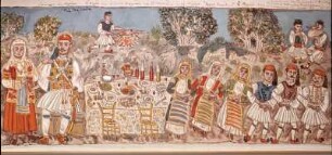 Lesbos, Mytilini. Museum Theofilos. Bauernhochzeit