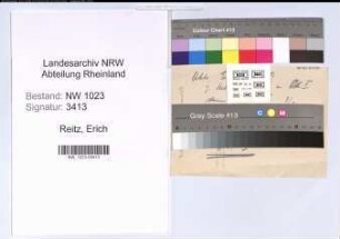 Entnazifizierung Erich Reitz , geb. 20.02.1898 (Textilkaufmann)