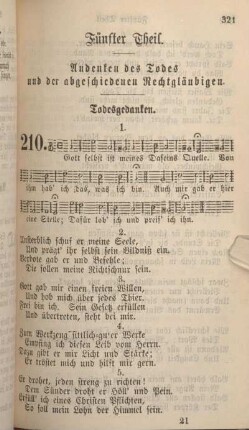 Fünfter Theil. Andenken des Todes und der abgeschiedenen Rechtgläubigen.