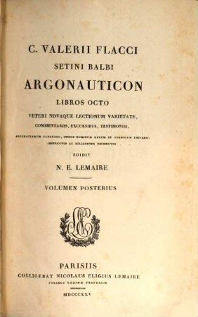 C. Valerii Flacci Setini Balbi Argonauticon libros octo. 2