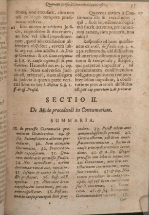Sectio II. De Modo procedendi in Contumaciam.