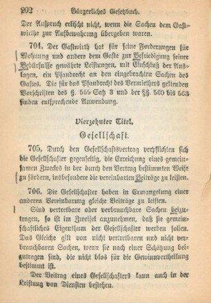 Vierzehnter Titel. Gesellschaft