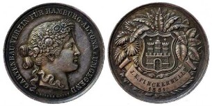 Hamburg: Preismedaille des Gartenbau-Vereins für Hamburg-Altona und Umgebung