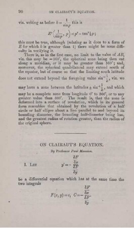 On Clairaut's equation.