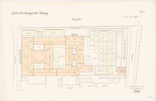 Land- und Amtsgericht, Danzig: Lageplan 1:250