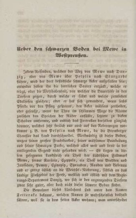 Ueber den schwarzen Boden bei Mewe in Westpreußen.