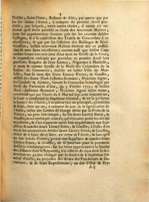 Extrait Des Registres Du Parlement : Du 23 Avril 1762.