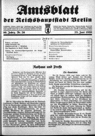 1939,26: Nr. 26, 25. Juni 1939