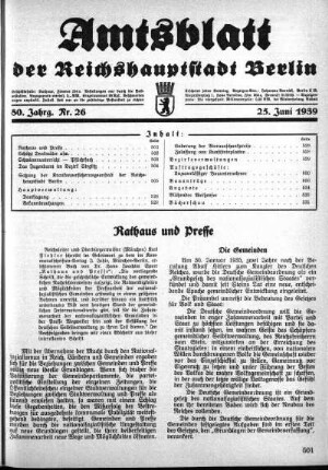 1939,26: Nr. 26, 25. Juni 1939