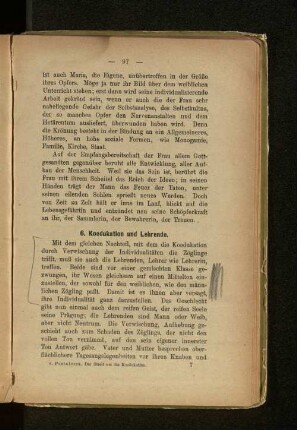 6. Koedukation und Lehrende.